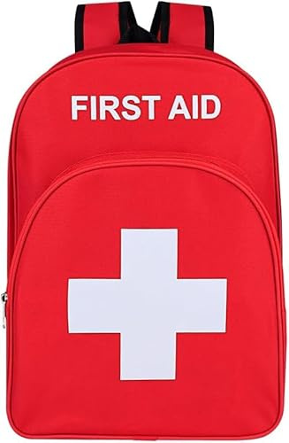 PAXLAMB First Aid Backpack Empty Medical Storage Bag for First Aid Kits Pack Emergency Hiking Backpacking Camping Cycling Riding Climbing Travel Car Nurse (Red, 15.7*11.8*5.9 inch / 40*30*15 cm)