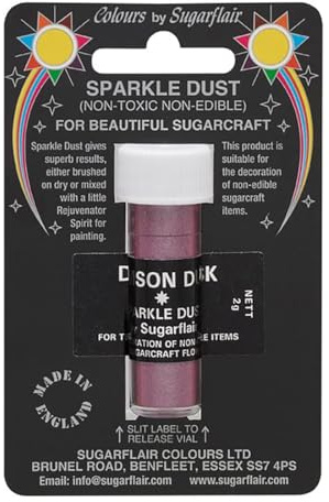 Sugarflair Sparkle Dust Damson Dusk - Nicht Essbarer Glitterstaub für Kuchen Dekorationen, Cake Glitter, Non-Edible, Non-Toxic - 2g
