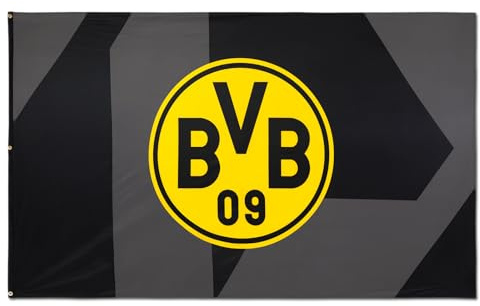 Borussia Dortmund BVB-Hissfahne schwarz 250x150cm