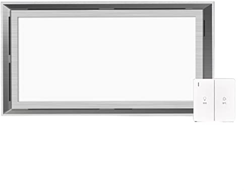 JDSHFEN Exhaust Ventilation Fan Ventilation Fan with LED Lighting Integrated Ceiling Ventilation Fan Lighting Combo 30×60cm Bathroom Kitchen Aluminum Alloy Powful，Silver-Grey
