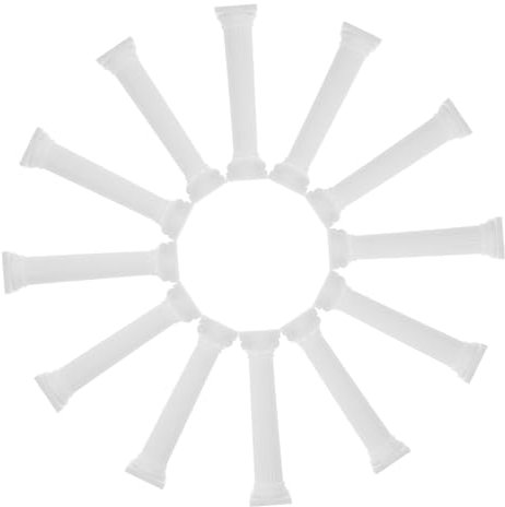 ifundom 12st Sandtischmodell Mit Römischer Säule Partydekoration Mini-säulen-Foto-Requisite DIY Basteldeko Säulen Für Hochzeiten Dekorative Römische Säule Plastik Weiß