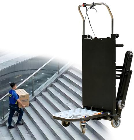 GESAIDES Electric Stair Climbing Dolly, 2980W Powered Electric Stair Climbing Hand Trucks Dolly Cart for Moving 500kg Capacity Heavy Duty Stair Climber