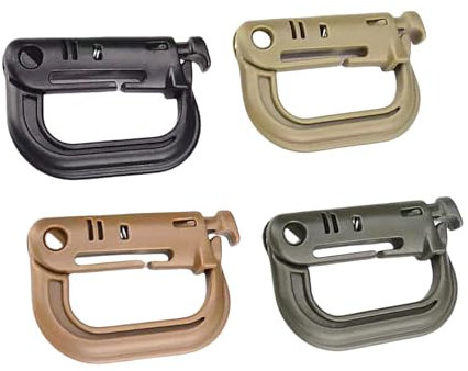 TSMORY Moschettoni multiuso per zaini, 4 pezzi, gancio rapido per appendere fibbie per gli appassionati di pesca