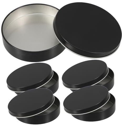 KOCKSHION Caja De Hojalata Para Almacenar Dulces 6 Unidades De Moldes De Galletas De Azúcar Recipientes Redondos Vacíos Para Fiestas