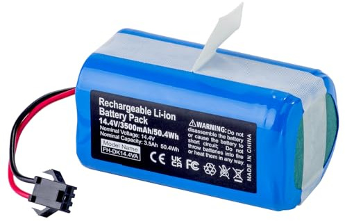 Batteria Sostitutiva 14.4V 3500mAh per Robot Aspirapolvere, Compatibile con Eufy RoboVac, Conga, Deebot, Proscenic, Lefant, Ultenic, Bagotte, Shark Ion, Ricambio Facile con Prestazioni Stabili
