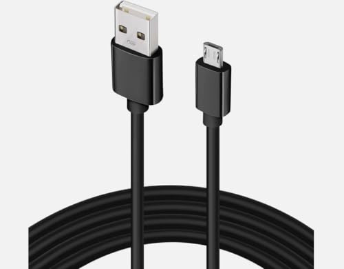 LockMingle Micro USB Cable Fast Charging & Data Sync Compatible with SONY DualShock 4 (PS4 controller), PS4 Headset, PlayStation Controllers (older versions), VR Processor Unit 1M Black