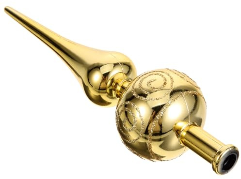 SHINEOFI Weihnachtsbaumspitze 1 Stück Goldene Vintage-Baumspitze Aus Kunststoff Glänzende Weihnachtsbaumspitze Ornament Für Die Weihnachtsdekoration