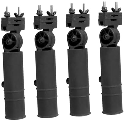 ROMISBABA 4pcs Adjustable Golf Cart Umbrella Holder Abs Umbrella Clip Mount for Golf Trolleys Stable Support Stand Portable Weather Resistant Accessory