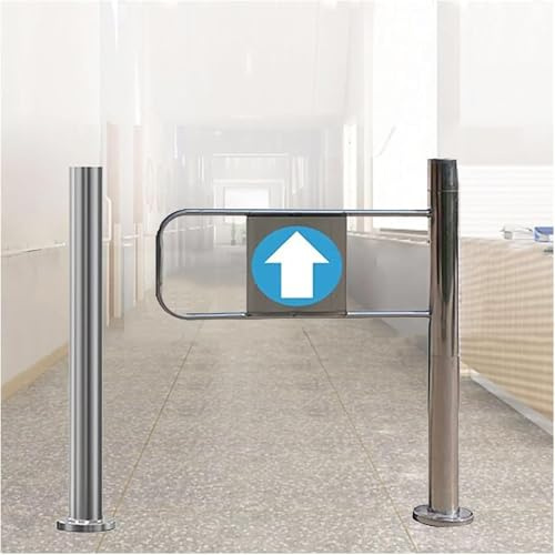 Automatic Single-Swing Security Gate with Spring Mechanism, 90° Opening Metal Barrier for Supermarkets, Libraries, Stores - and Easy to Install, 70 x