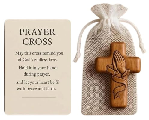 Kleine Holzkreuze - 6 Cm Christliche Katholische Kreuze, Handheld -Betenkreuz, Dekoratives Kruzifix Patriotisches Holz | Holzkreuz - 6 Cm Handheld Beting Croses, Holzkreuz Glaube, Spirituelle