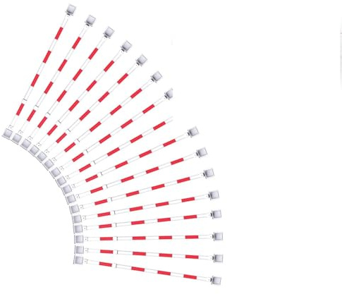 Infällbar Trafikkonstång Teleskopiska Säkerhetskoner, Förlängningsstolpar av Plast för Trafikkoner, Reflektorstång för Vägkoner för Byggarbetsplatser(Red and White,25pcs)
