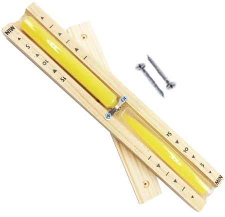 Pitycbo per Sauna Da 15 Minuti, Orologio a Sabbia Rotante, Orologio Multiuso Da 15 Minuti, in Legno per Sauna, SPA, bianco