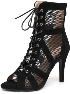 YCALCP Bottines de Danse Latine Femme Lacets Bachata Tango Salsa Fête, Modèle 789RM