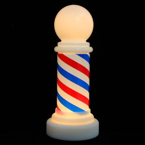 EXHUMKY Letrero Luminoso de Barbería Poste de Luz Neón Pequeño Decorativo para Salón y Barbería Señal Abierta Portátil sin Batería