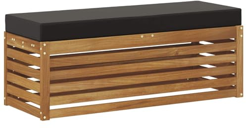 vidaXL Outdoor Hocker Bank Massivholz Akazie Natur