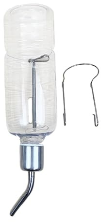 ZGUZMCMK Trinkflasche Automatische Nagertränke Haustier Wasserflasche Hängender Wasserspender mit Edelstahlkugel für Hamster Kaninchen Igel Squirrel Outdoor Ak, 350 Ml