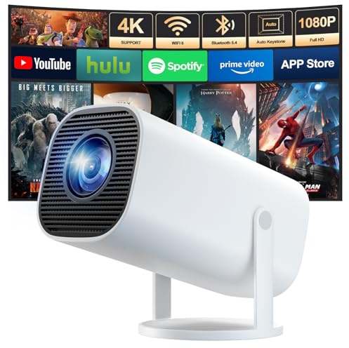 Mini Videoprojecteur 4K Full HD 1080P Supporte, Projecteur Video