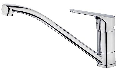 GRIFO MTP 913 CROMO Monomando de caño giratorio de fácil limpieza y aireador anticalcáreo