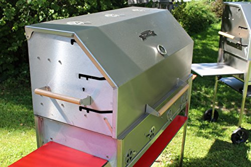 Griglia professionale PG 1000 catering, barbecue a gas in acciaio inox, griglia a carbonella, Hendlgrill a spina, braciere Nirosta V2A