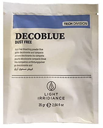 Light Irridiance Tech Decoblue Dust Free - Polvo decolorante azul compacto, sobre 35gr