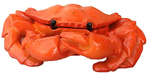 Komkommax Garden Decoration Hidden Key Holder for Outside Hide a key Crab Design - Spare Key Hider - Safe For Garden Yard Or Outdoors Use, Geocaching