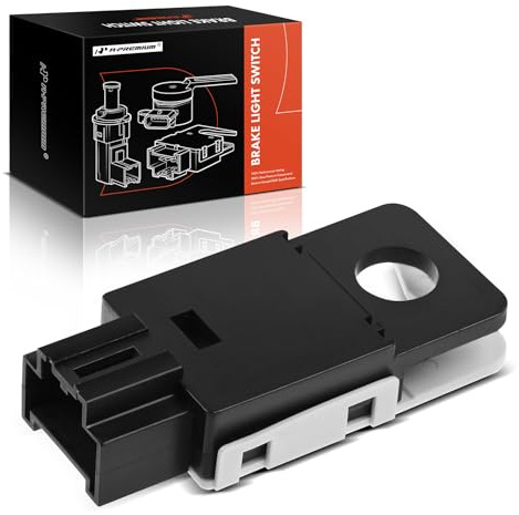 A-Premium Brake Light Switch Lamp Compatible with Chevy Silverado 1500, Suburban 1500 2500, Avalanche, Tahoe & Cadillac Escalade (EXT) & GMC Sierra 1500, Yukon - Replace# 25981009-[4-Pins]
