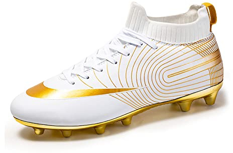 Botas de Fútbol para Hombre Zapatos de fútbol Tacos Cesped Artificial Zapatillas de Fútbol Zapatos de Fútbol Tacos Fútbol Deporte de Caña Alta Zapatos de Entrenamiento Tallas 35-45