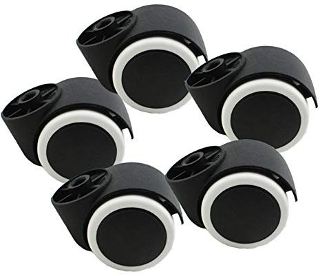 BICIBO Ruote per Sedia da Ufficio Rotelle in Poliuretano per impieghi gravosi da 48 mm,Ruota gemellata con rotelle silenziose Senza Stelo,Ruote girevoli di Ricambio per sedie girevoli,rotelle per m