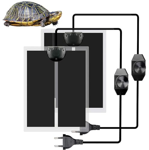 Hojalis 2 PCS Reptil Heizmatten, 5W Terrarium Heizmatten, Reptile Wärmekissen Mit Thermostatsteuerung, Aquarium Wärmekissen, 220-240 V Warmheizkissen Für Eidechse Gecko Schlangen Schildkröte Spinne