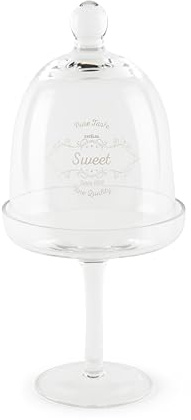 Excelsa Fine Quality - Soporte para Tartas con Campana, Cristal, Altura 27,5 cm.