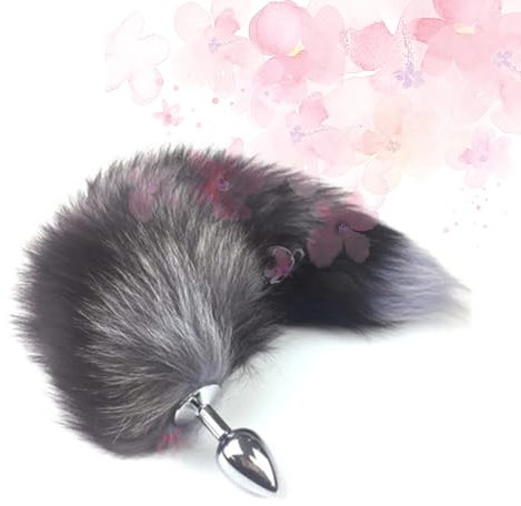 MelBiz Fóxtậil Anậl Bṵttpḹṵg AnṤ Fox Tail Stopper Stira Camicie a Vapore Marrone