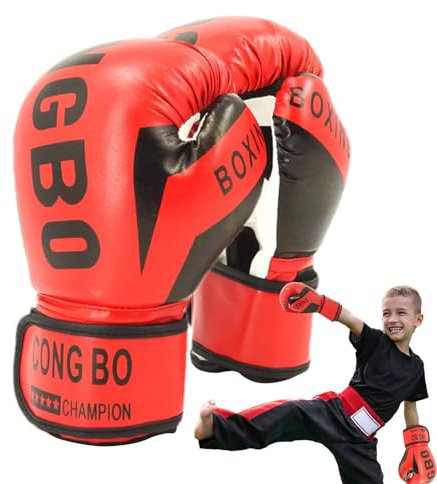 Box-Trainingshandschuhe, Boxhandschuhe für Kinder, Paar Pratzen für Boxen, Sport und Training wie Kickboxen, Boxhandschuhe für Kinder von 6 bis 12 Jahren, MMA Boxing Glov