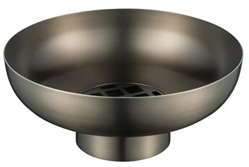 blomus Vase MIYABI | Blumenvase aus Edelstahl | Dekovase Farbe Burned Metal | Größe M | Ø23 x 10H cm