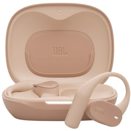 JBL Sense Lite Auriculares inalámbricos Abiertos True Wireless, diseño de Gancho para Oreja, conducción aérea, OpenSound, 32 h de autonomía, Resistencia al Agua/Polvo IP54, Headphones, Beige