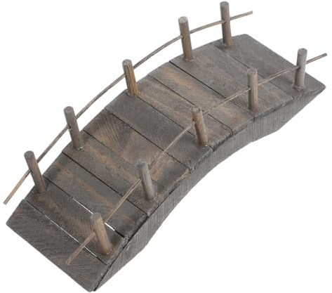 SUPVOX Figurine Dollhouse Arch Bridge Model for Mini Garden Decor Natural Wood Micro Landscape Accessory Chic Outdoor Fairy Scene Ornament
