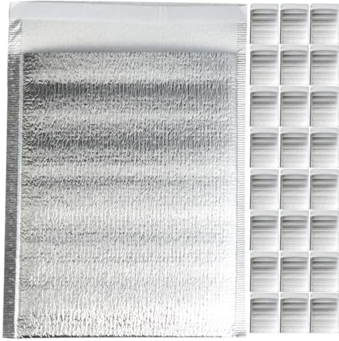BEBEMOKO Borsa Termica Isolante in Alluminio e Cotone Perlato 100 Pezzi, Resistente a Tenuta Stagna per Pizza e Torte, per Barbecue e Trasporto Alimenti