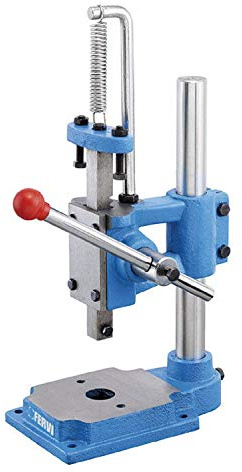 Fervi – Pressa Manuale con Molla di Ritorno, Forza 1500 N, Dimensioni 240x155x335 mm, Massimo Diametro del Pezzo 150 mm, Corsa Albero 50 mm, per Lavorazioni Fai da Te e Professionali