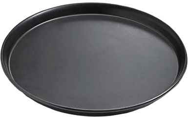 MOESTA-BBQ 10087 Pan-American Pizzablech Rund, aus Blaublech, Ø 32 cm | Pizza-Pfanne für Backofen und Grill, für Flammkuchen, Focaccia und Brot, bis 400 °C hitzebeständig, Backblech, Ofenblech