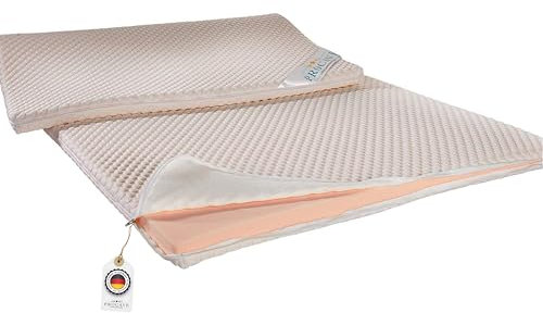 PROCAVE Gelskum madrassbäddmadrass 90 x 200 cm med noppor dubbel madrassöverdrag, med gel skumkärna, perfekt madrassöverdrag 100 % från Tyskland