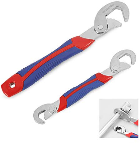 WORKPRO Universalschlüssel Multifunktions 9-32mm Schnell Verstellbarer Schraubenschlüssel Set 2-teilig