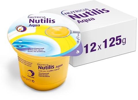 NUTILIS AQUA GEL, Acqua Gelificata Pronta all'uso, Thè al Limone, 12x125g