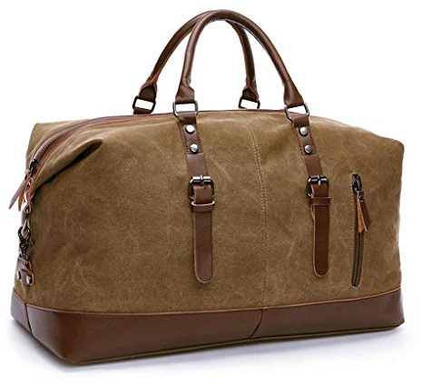 Grand Sac de Voyage en Toile avec fourre-Tout, Sac à Main et Sac à Main, Sac à bandoulière pour Le Week-End Crossbody