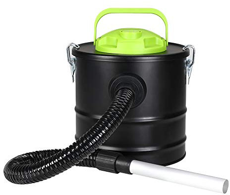 BAKAJI Aspiracenere Professionale Aspirapolvere Aspira Cenere con Funzione Soffiatore Filtro Interno Hepa e Tubo Aspirante Flessibile 10 Lt Pulizia Camino Stufa a Pellet e Legna (500W - 10 Litri)
