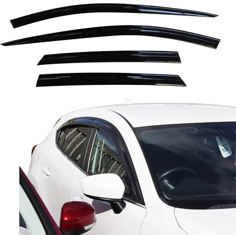 AUTO CLOVER Wind Deflectors Set for Mazda 3 2014-2018 (4 pieces)