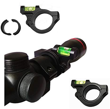 HWZ 2017 1 inch/30mm Bubble Level Scope Rings Mount for Weaved Picatinny Scope Bases (Black)