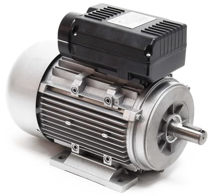 Wiltec Moteur asynchrone monophasé électrique – 350 x 175 x 255 mm – 2 Pôles – 230 V / 2,2 kW / 3 CV / 2850 tr/min – avec Condensateur de démarrage et Enroulement en cuivre
