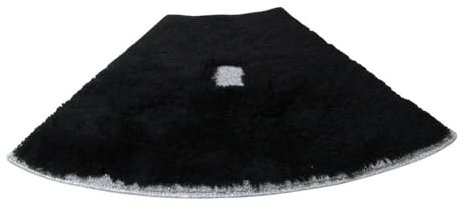 Nicol Badteppich Piazza 60 x 80 für halbe Runddusche Farbe Schwarz Kontur mit Silbermetallisiertem Garn 868053