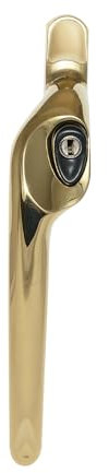 ERA Maxim Offset Locking Window Handle Left Hand Polished Gold with Black Button