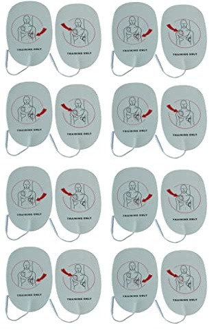 AED Trainingspads für Erwachsene, wiederverwendbar, für AED Trainer XFT-D0009 XFT-120C+ XFT-120C Zoll (16)
