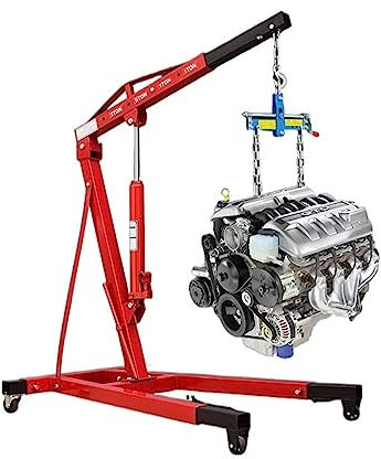 KIRANDY Hydraulisch zusammenklappbarer Kleinkran, Aufhänger for Automotoren, Heben von 2T 3T Mobiles Hebewerkzeug (Farbe : 2T Boutique Fixed 53KG)